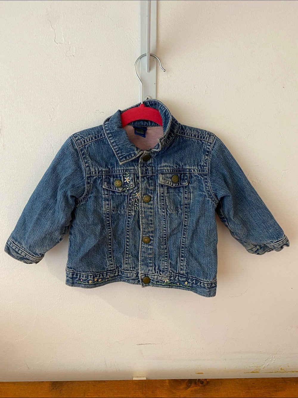 GAP Kids Light Blue Denim Jacket with Embroidered Stars